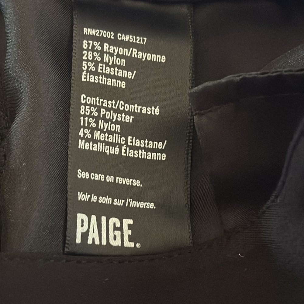 Women’s PAIGE Melissa Ponte Metallic-Stripe Midrise
Skinny Leggings Size 29 - Picture 10 of 11
